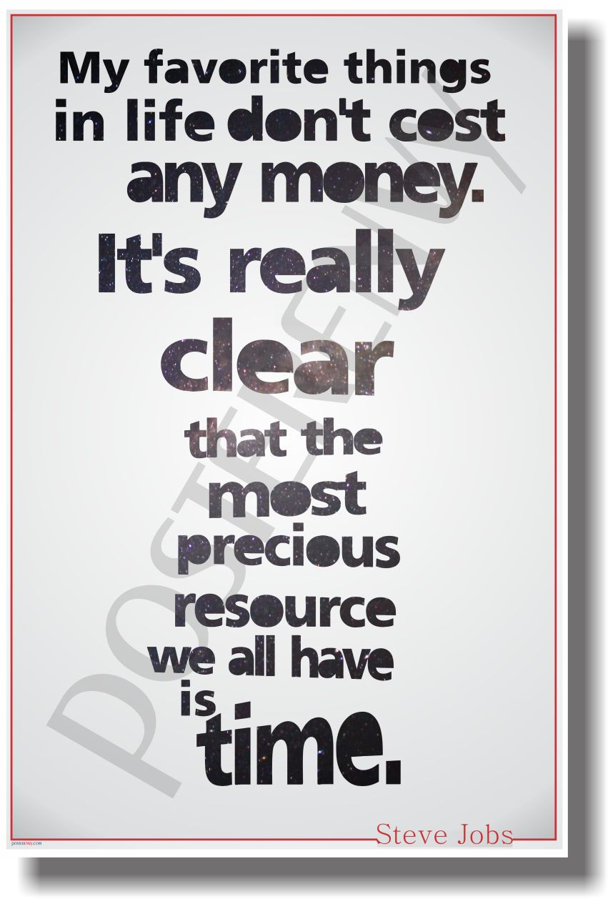 PosterEnvy My Favorite Things In Life Don't Cost Any Money Steve