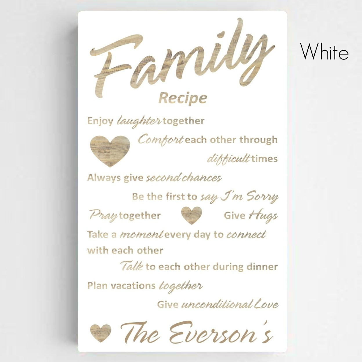 Home Personalized Personalized Family Recipe Canvas