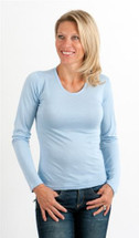 Powder Blue 100% Bamboo Long Sleeved T-Shirt