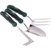 Draper 3 Piece Stainless Steel Heavy Duty Fork, Trowel And Weeder Set (27436)