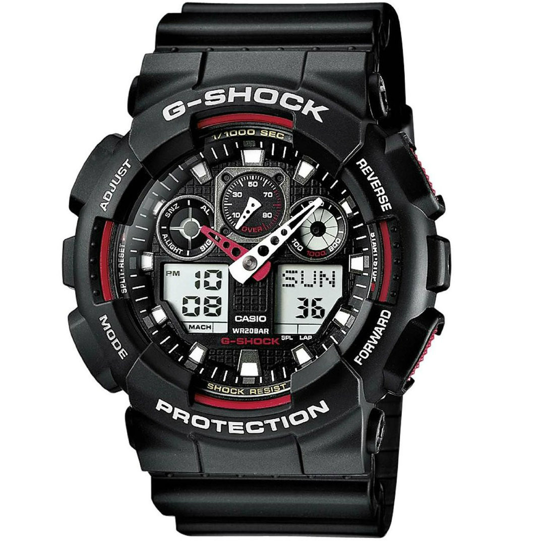 Casio G-Shock Analog Digital Combi World-Time Watch GA-100-1A4ER Black