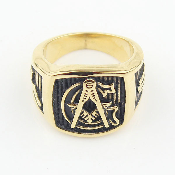 Masonic rings ebay Freemason Ring. Gold Plated Steel G Masonic Ring