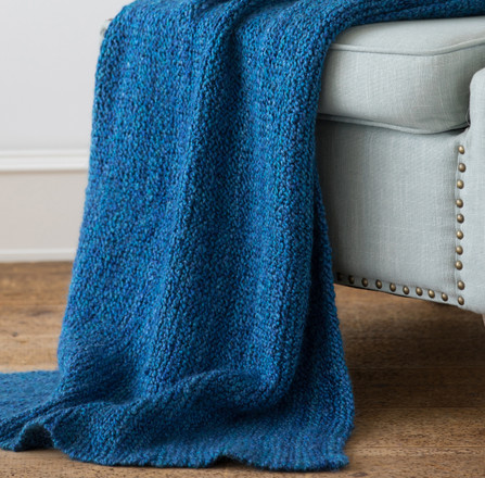 Easy-Knit Blanket - http://www.knittingboard.com/