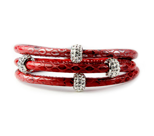 SOBE Red Snake Bedazzle Triple Wrap