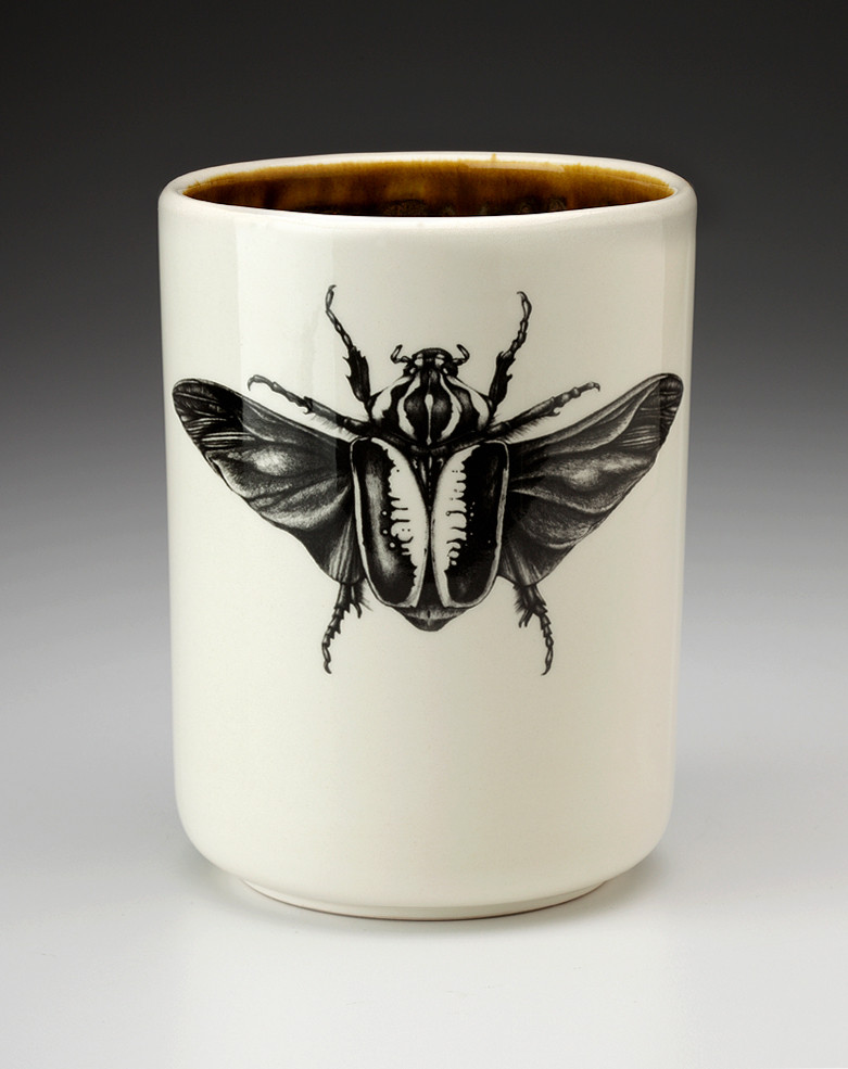 utensil cup: goliath beetle open wing