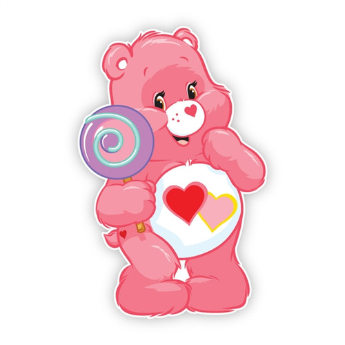 pink and blue care bear