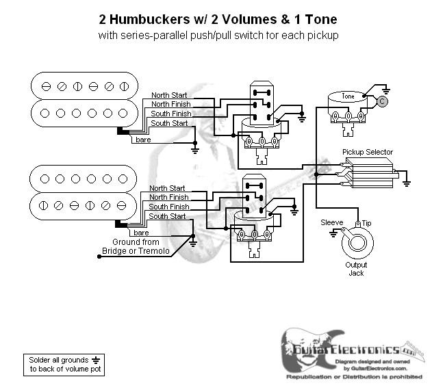 2 Humbuckers 3 2 Volumes 1 Tone Series