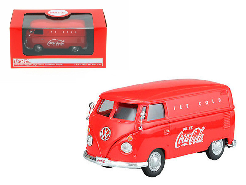 1962 volkswagen coca cola cargo van red 1/43 diecast mo