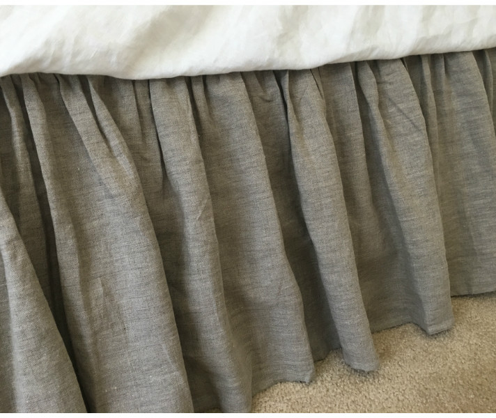linen bedskirt