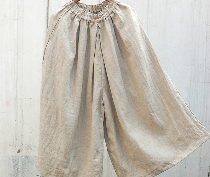 Wide Leg Linen Pants Handmade by Superior Custom Linens