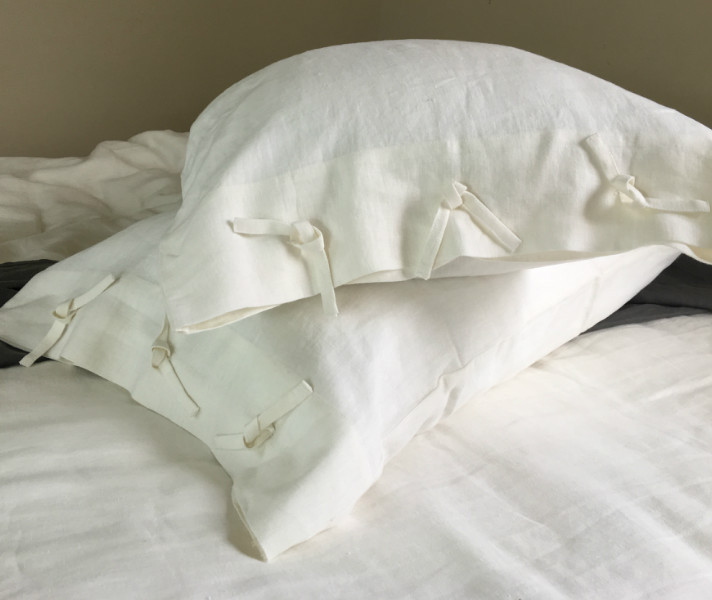 Linen Duvet Cover with Tie Knot Pick Your Color, Custom Size,Queen