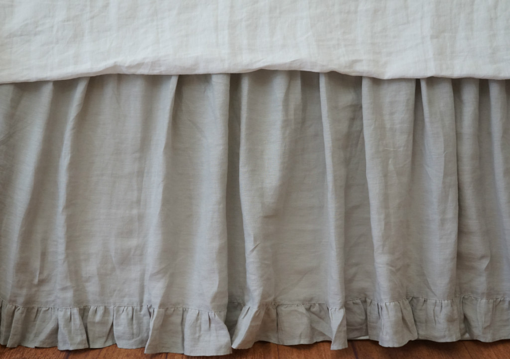 Linen California King Bed Skirt Linen California King Bed Skirt