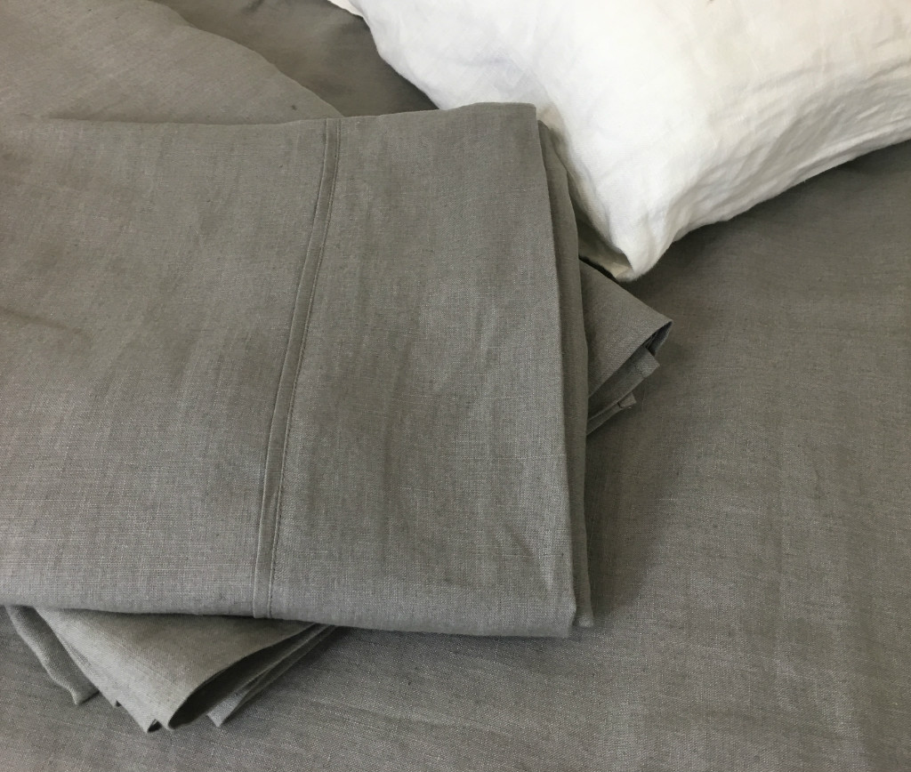 Medium Grey Linen Sheets Set Handcrafted by Superior Custom Linens