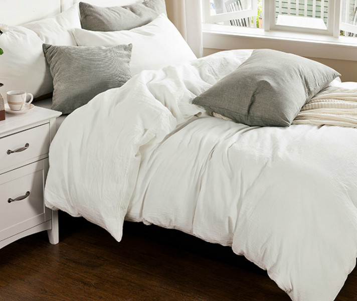 White Linen Duvet Cover Set Handcrafted by Superior Custom Linens