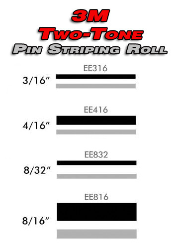TWO TONE Professional Pinstriping Roll 3M Vinyl MoProAuto Vinyl 