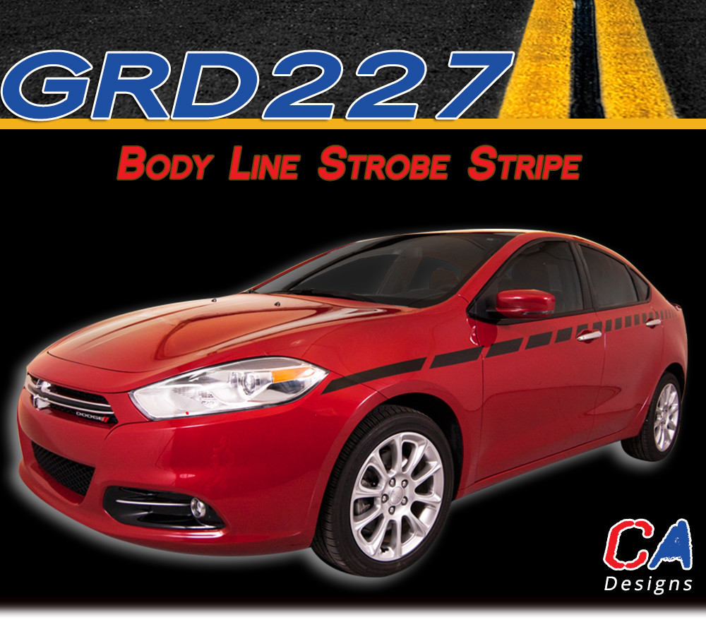 20132015 Dodge Dart Body Line Strobe Side Vinyl Stripe Kit MoProAuto