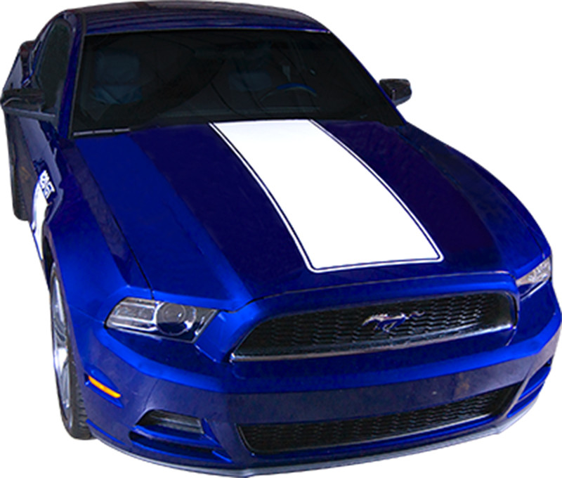 20132014 Ford Mustang Hood Vinyl Stripe Kit MoProAuto Vinyl
