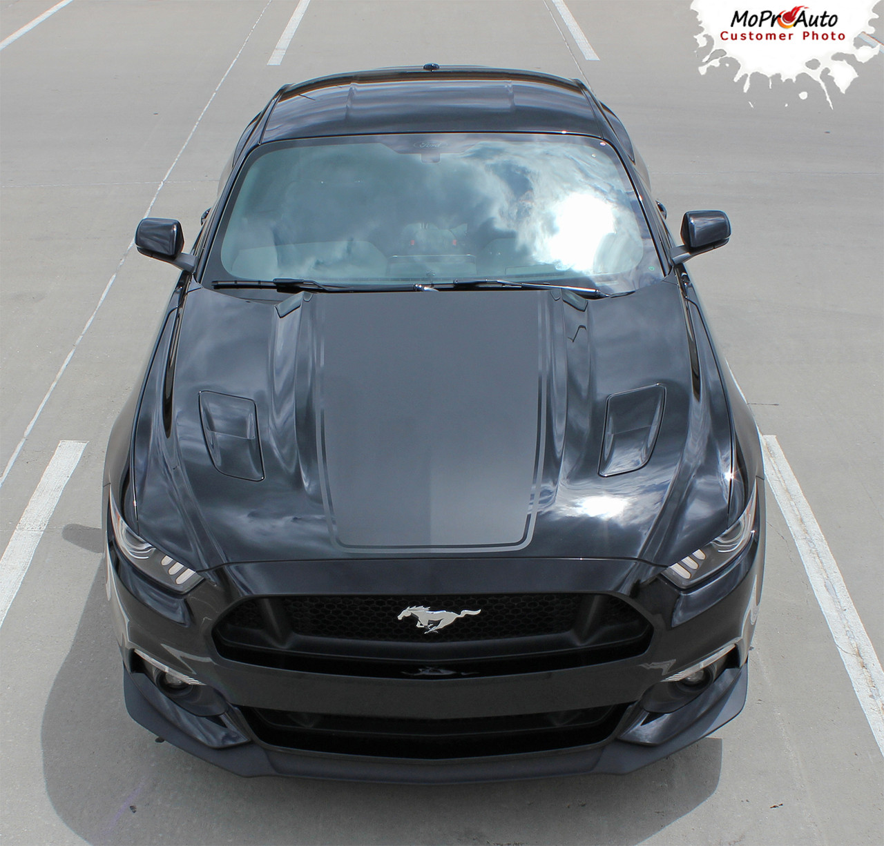MEGA HOOD : 2015 2016 2017 Ford Mustang Wide Center Hood ...