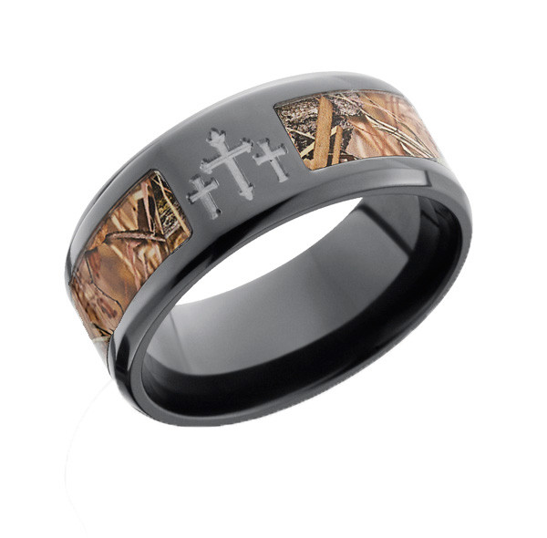 Black Camo Ring with Crosses Free Shipping CAMOKIX