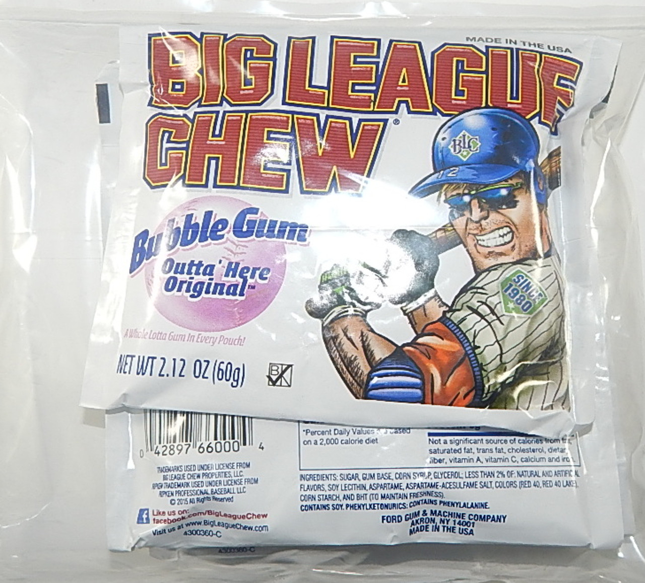 Big League Chew Outta' Here Original 3 Pack ( 2.12 oz each ) CandyKorner