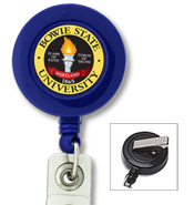 #426 - Custom Printed Round Retractable Badge Reel with PVC Strap and Swivel Clip