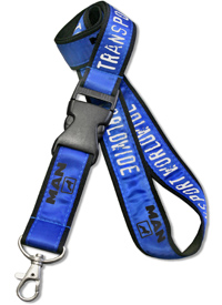 Double Layered Satin Polyester Lanyard, Screen printed - LAN-103W