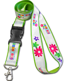 Double layered Satin Polyester Lanyard, sublimated - LAN-105W