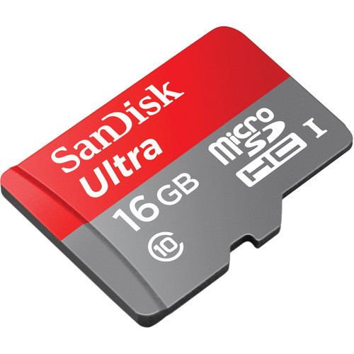 SanDisk 16GB Ultra UHS-I microSDHC Memory Card (Class 10)