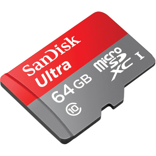 SanDisk 64GB Ultra UHS-I microSDHC Memory Card (Class 10)