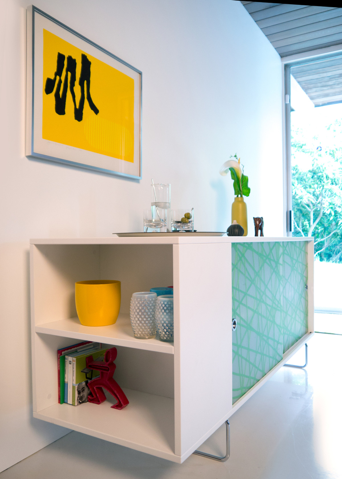 Alto Credenza shown with Green Strand panels.