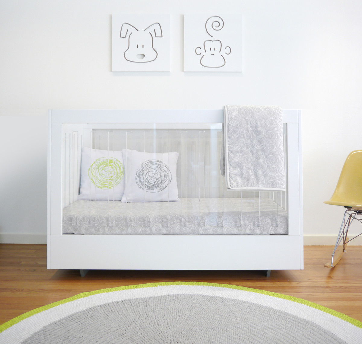 Roh Crib Double Sided Acrylic and Walnut