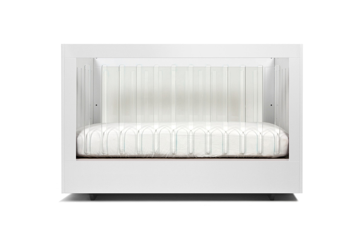 Roh Crib Single Side Acrylic - White