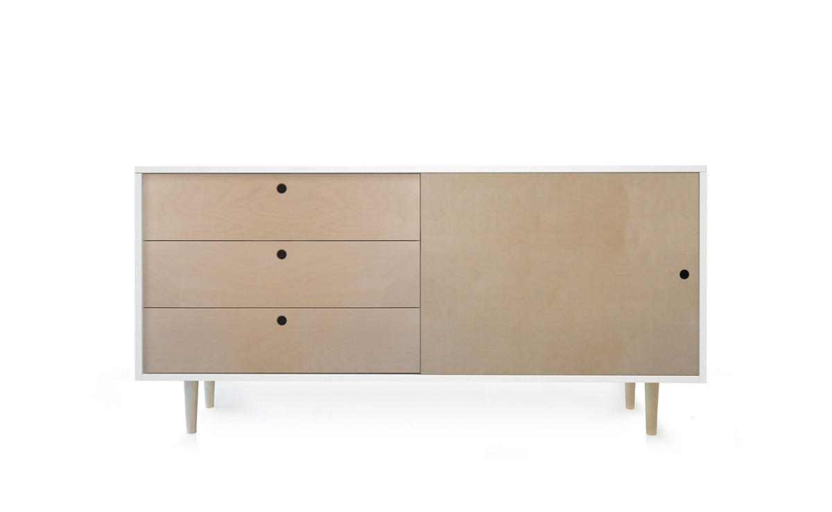 Ulm Birch/White Credenza