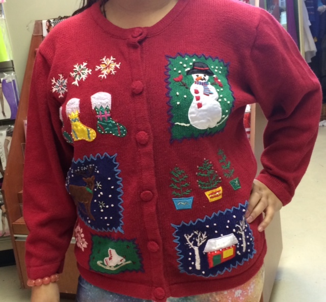 In addition to the original one-of-a-kind Christmas sweaters that we have available to rent, we also have brand new current day funny ugly Christmas