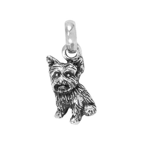 Yorkie Puppy Large Charm - Sitting
