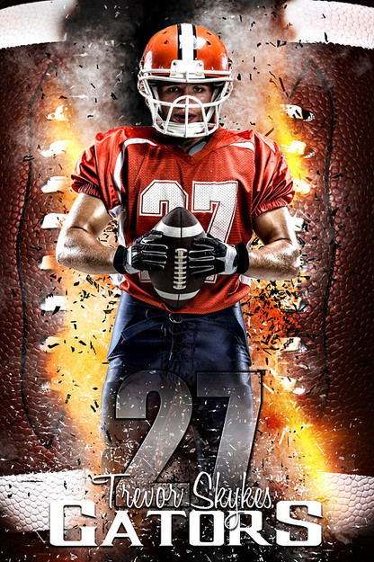 Player Banner Sports Photo Template - Football Inferno
