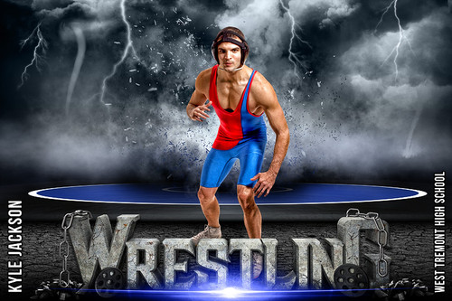 player banner sports photo template wrestling destruction basketball border templates