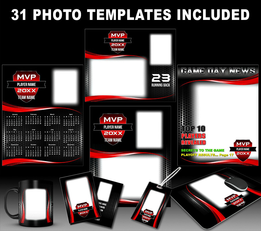 mvp sports photo template collection mvp template