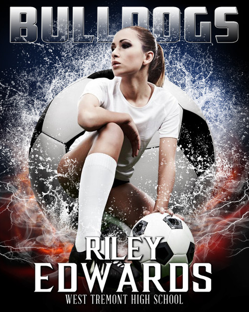 Splash Soccer Extraction Poster Photo Template