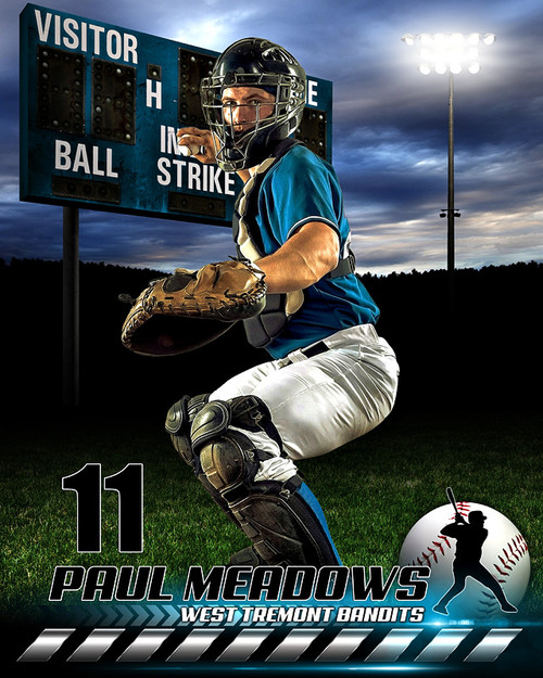 sports poster photo template hometown baseball ii bowling poster template