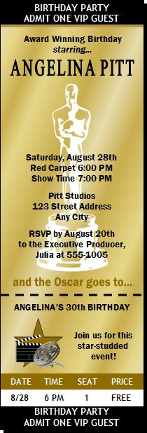 oscar invitation