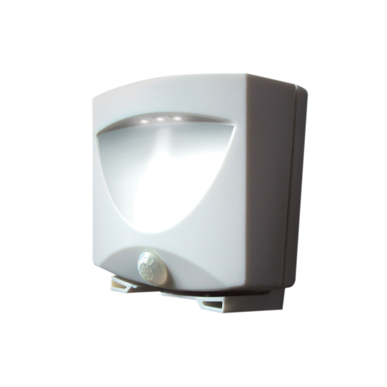 Battery-Powered Motion-Activated Outdoor Night-Light in White Battery-Powered Motion-Activated Outdoor Night-Light in White