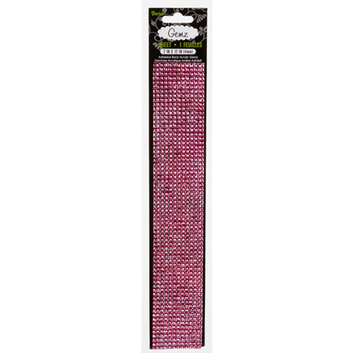 Fuchsia Crystal Gemz - Adhesive Backed 4mm Square Crystals