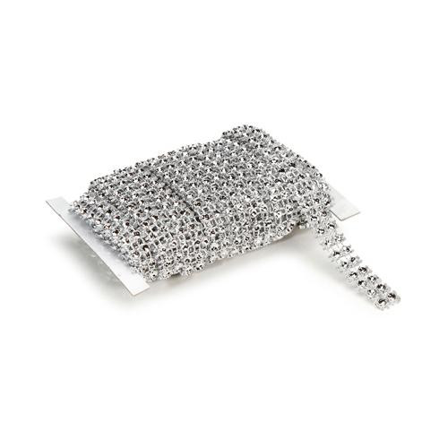 Silver Mesh Bling on a Roll - 2 Row - 3mm x 5 yard
