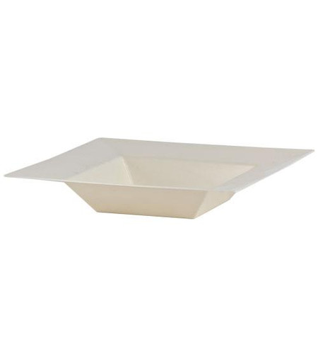 Plastic Squares 12 oz Bowl Cream - 10 Ct.