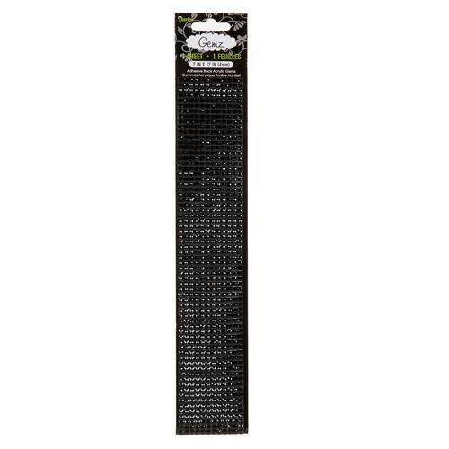 Black Gemz - Adhesive Backed 4mm Square Crystals