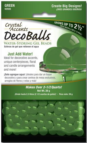 Crystal Accents Deco Balls 1 oz Retail Pack Green