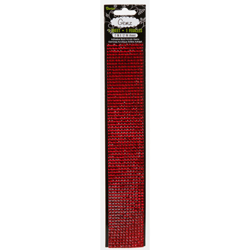 Red Crystal Gemz - Adhesive Backed 4mm Square Crystals