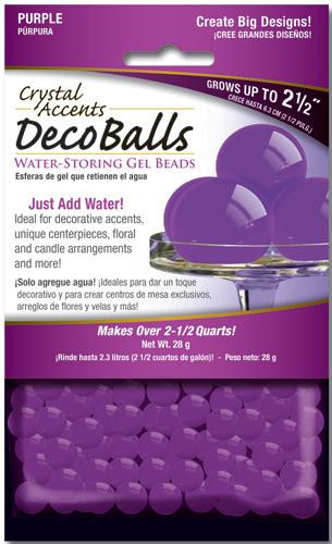 Crystal Accents Deco Balls 1 oz Retail Pack Purple
