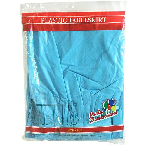 Plastic Table Skirts Island Blue